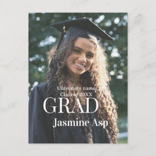 Congrats graduate name university name class 20XX Postcard
