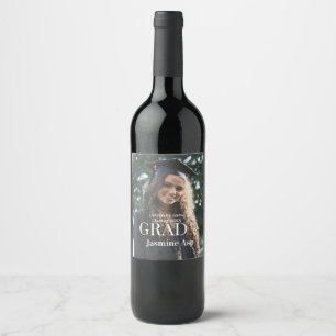 Congrats graduate name university name class 20XX Wine Label