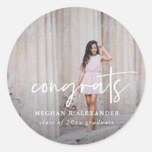 Congrats Graduate Photo and Name Sticker