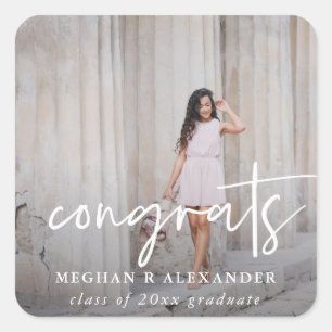 Congrats Graduate Photo and Name Sticker