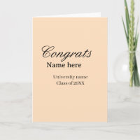 Congrats graduate university name class of 20XX na