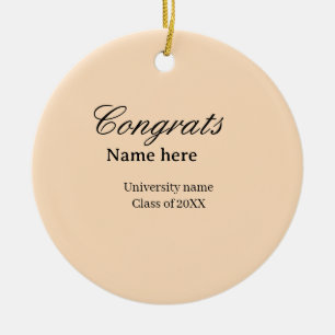 Congrats graduate university name class of 20XX na Ceramic Tree Decoration