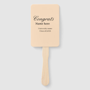 Congrats graduate university name class of 20XX na Hand Fan