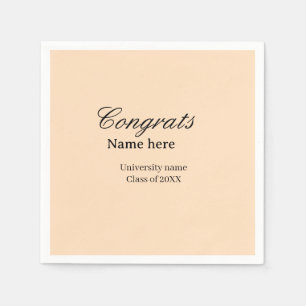 Congrats graduate university name class of 20XX na Napkin