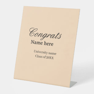 Congrats graduate university name class of 20XX na Pedestal Sign