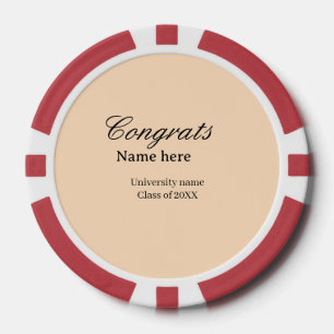 Congrats graduate university name class of 20XX na Poker Chips