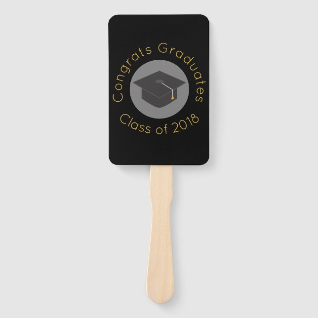 Congrats Graduates Class of 2018 Hand Fan (Front)