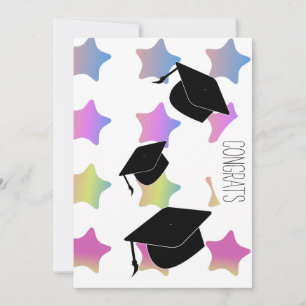 Congrats Graduation 2026 Cap and Stars Card