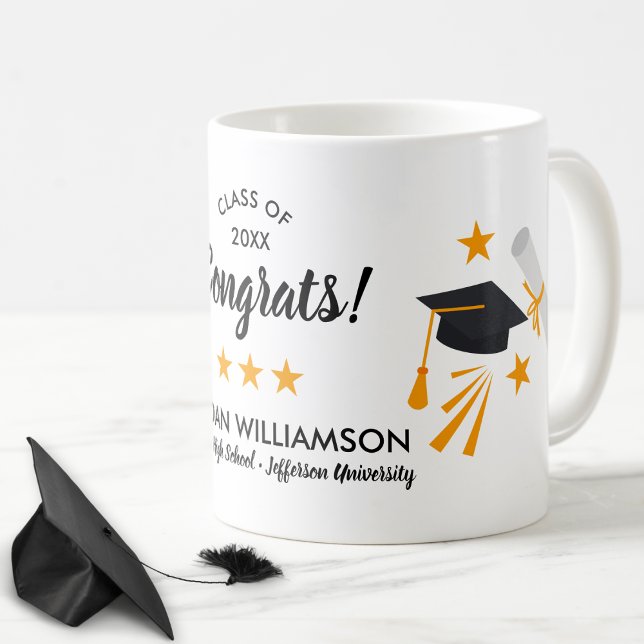 Congrats Graduation Grad Cap Grad Name Class 2019 Coffee Mug (Creator Uploaded)