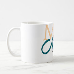 Congrats graduation monogram orange blue 20XX year Coffee Mug