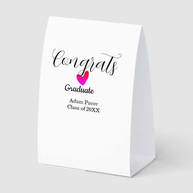 Congrats graduation name class of 20XX year heart  (Front)