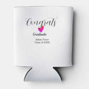 Congrats graduation name class of 20XX year heart  Can Cooler