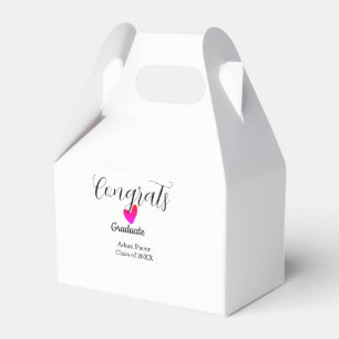 Congrats graduation name class of 20XX year heart Favour Box