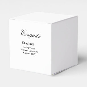 Congrats graduation name university name class of favour box