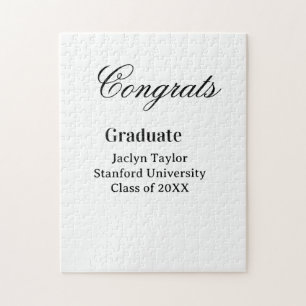 Congrats graduation name university name class of jigsaw puzzle