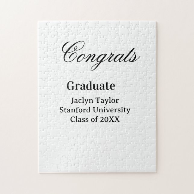 Congrats graduation name university name class of  jigsaw puzzle (Vertical)