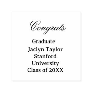 Congrats graduation name university name class of self-inking stamp