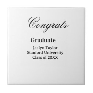 Congrats graduation name university name class of tile