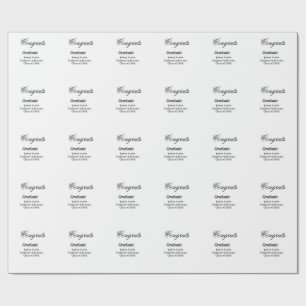 Congrats graduation name university name class of  wrapping paper