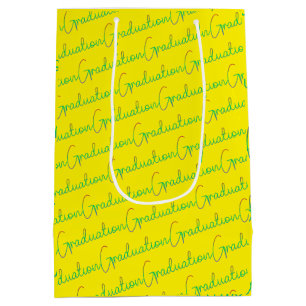 Congrats Graduation Wrapping Paper Medium Gift Bag