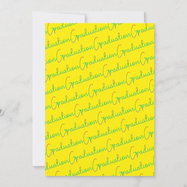 Congrats Graduation Wrapping Paper Thank You Card (Back)