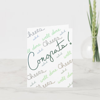 Congrats! (Green/Blank interior) Card