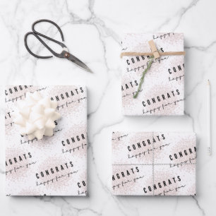 Congrats Happy For You Wrapping Paper Set