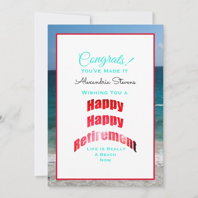 Congrats Happy Retirement Office Staff Card (Front)