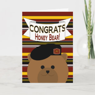 Congrats Honey Bear Army Hero- Husband / Boyfriend Card