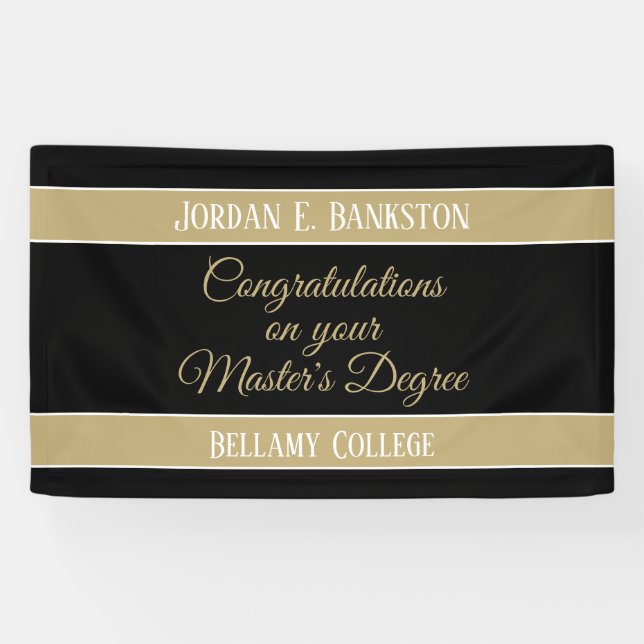 Congrats! Master's degree banner (Horizontal)