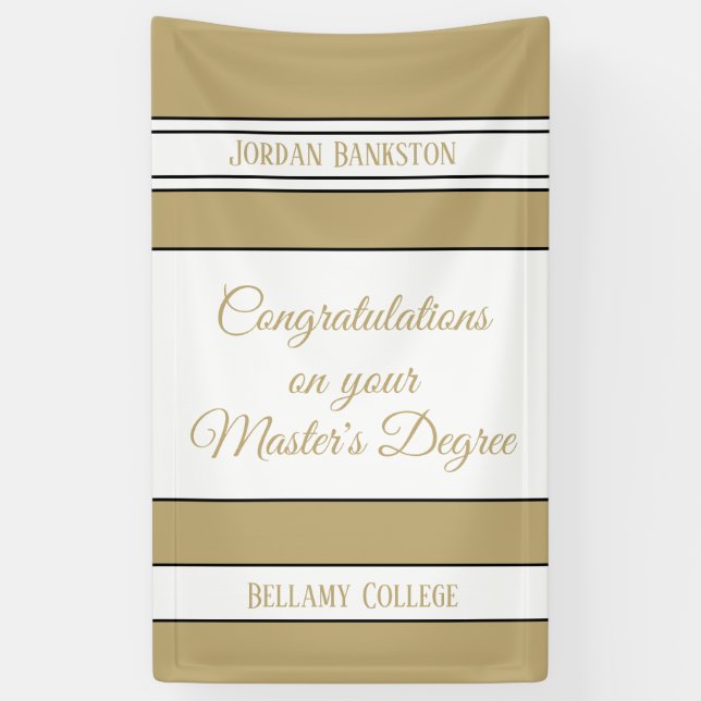 Congrats! Master's degree banner (Vertical)