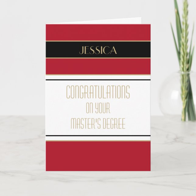 Congrats Master's degree Graduation card (Front)
