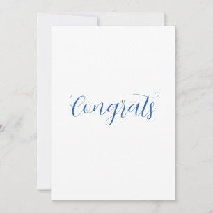 congrats name blue stylish graduation date year invitation