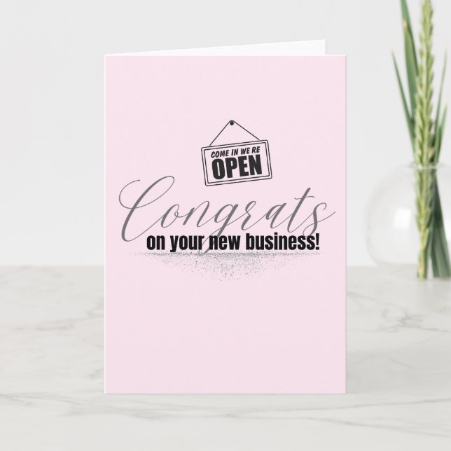 Congrats New Business Greeting Card (Front)