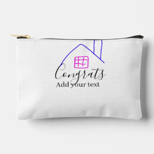 Congrats new home owner real estate inauguration t accessory pouch