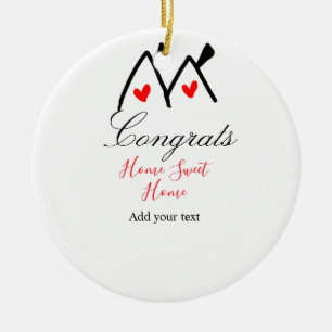 Congrats new home owner real estate inauguration t ceramic tree decoration