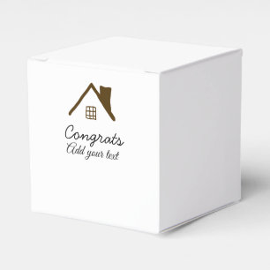 Congrats new home owner real estate inauguration t favour box