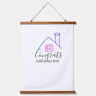 Congrats new home owner real estate inauguration t hanging tapestry