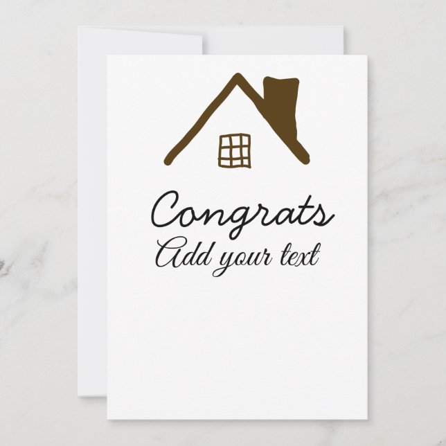 Congrats new home owner real estate inauguration t holiday card (Front)
