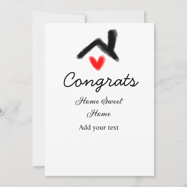 Congrats new home owner real estate inauguration t invitation (Front)