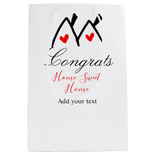 Congrats new home owner real estate inauguration t medium gift bag