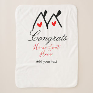 Congrats new home owner real estate inauguration t sherpa blanket