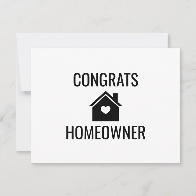 Congrats New Homeowner Real Estate Card (Front)