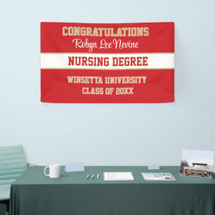 Congrats! Nursing Degree! Graduation Banner