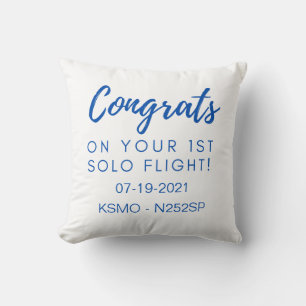 Congrats on 1st solo flight - customisable cushion