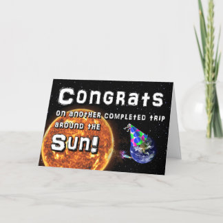 "Congrats on another completed trip" Birthday Card