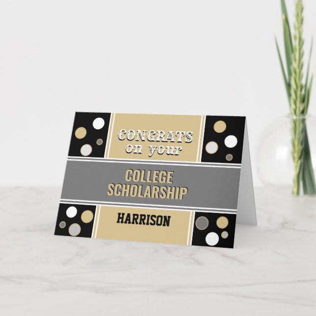  Congrats on College Scholarship card!  Card (Front)