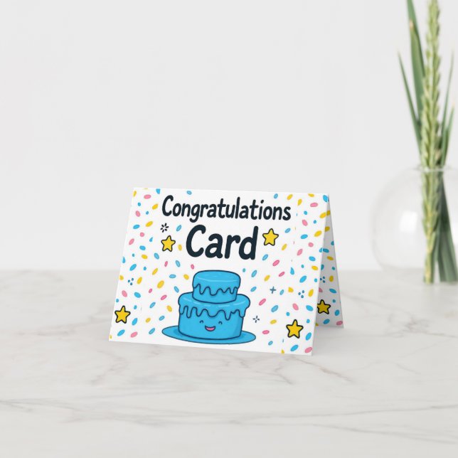 Congrats on First Sale , Funny Minimalist Greeting Thank You Card (Front)