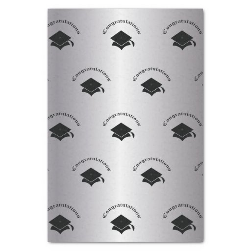 Image of Congrats on Graduation Silver Tissue Paper
