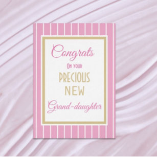 Congrats on New Grand-daughter card